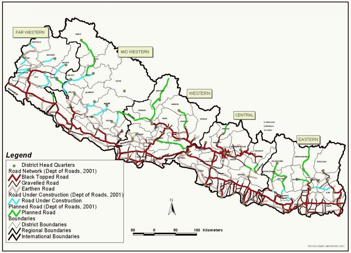 Kart Nepal sürətli yol yol