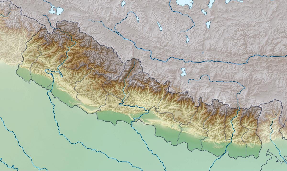 Nepal 3D xəritə
