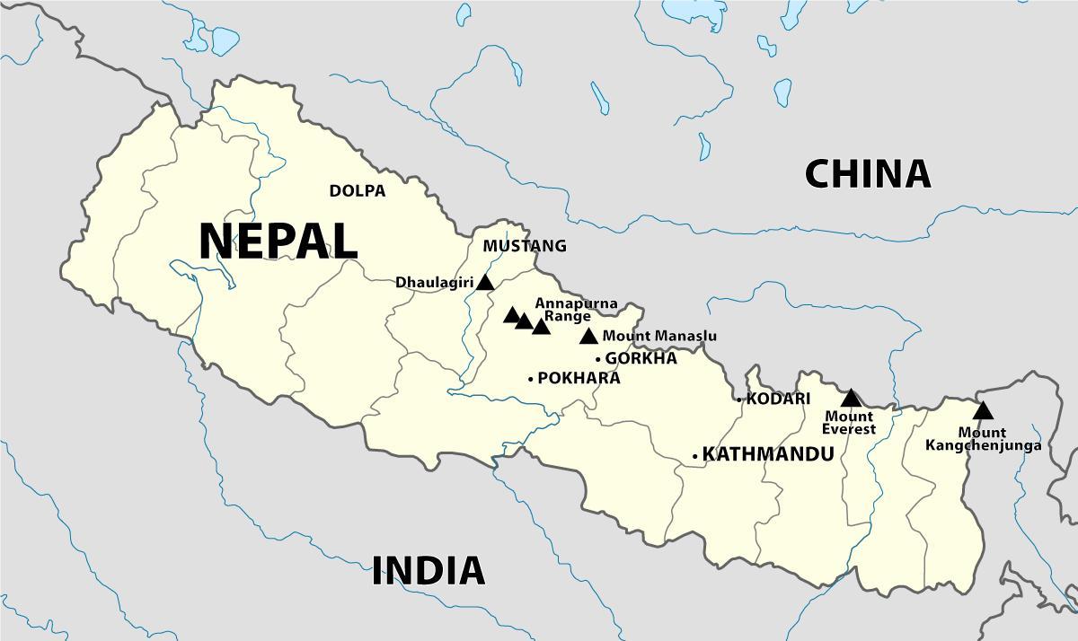 Hindistan Nepal sərhədi kartı