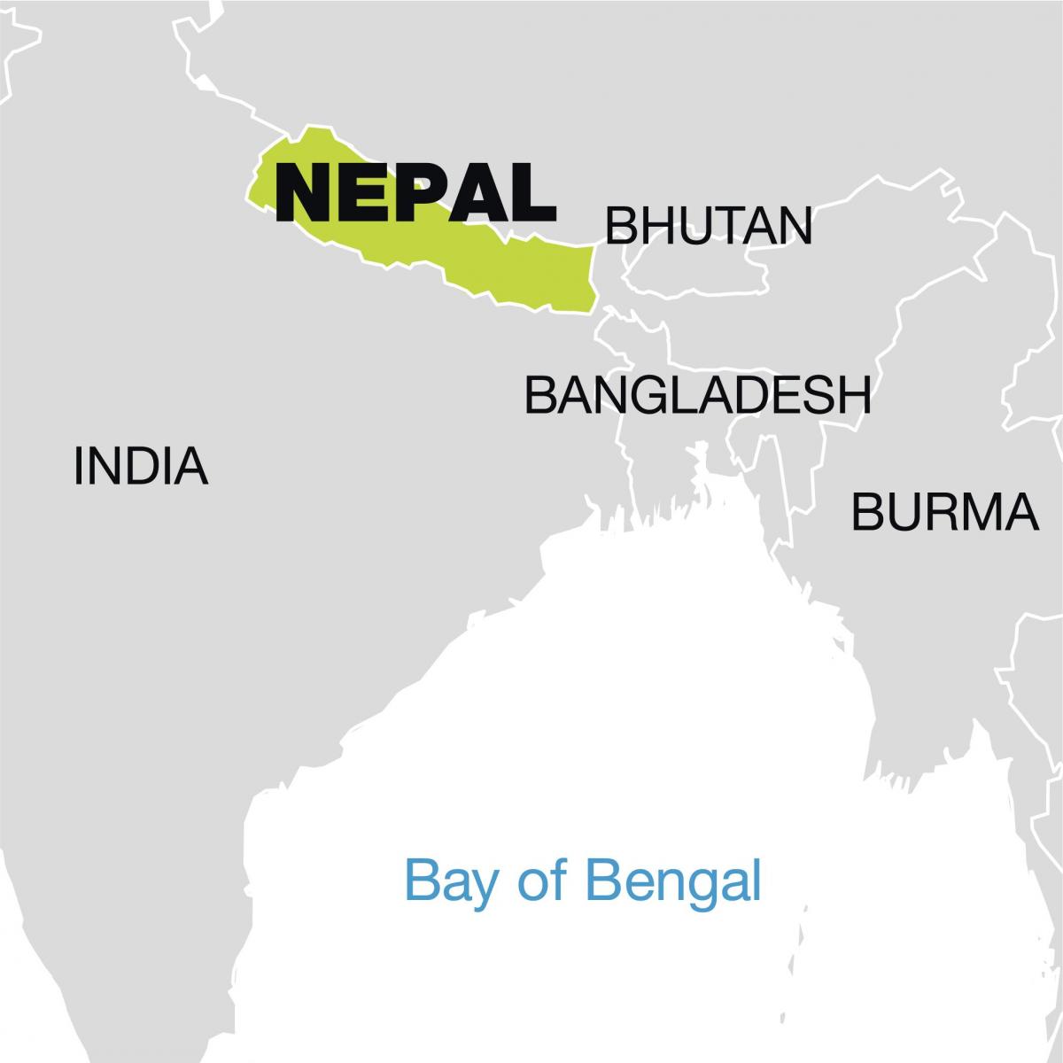 dünyanın xəritəsi gösteren Nepal