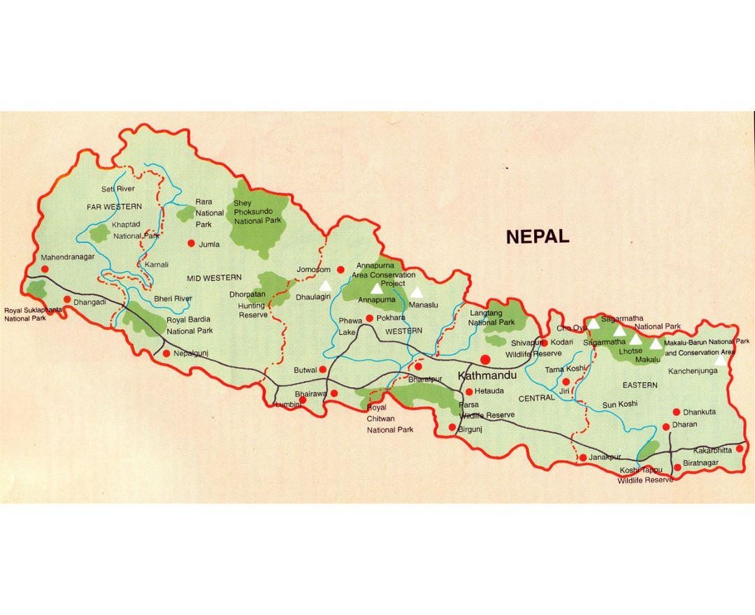 Kart Nepal бутвале Dəmir yolu 