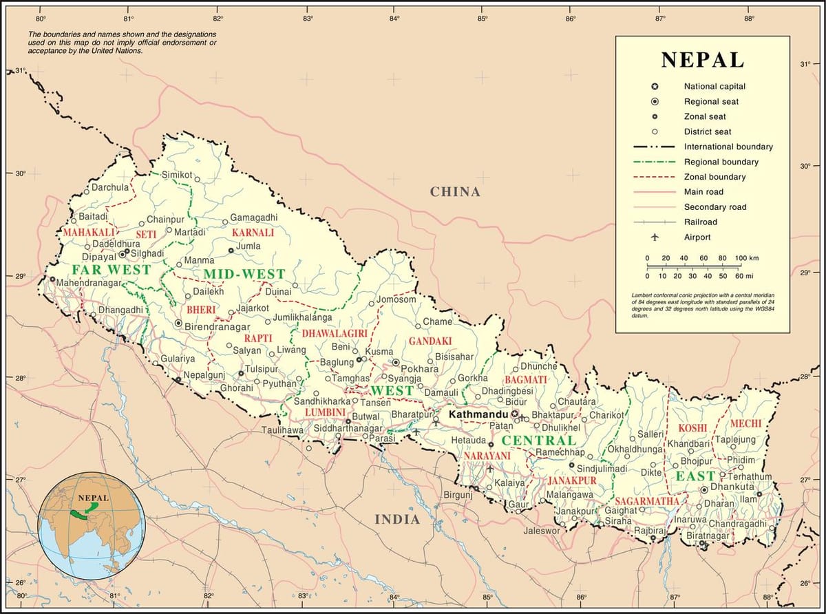 Dəmir yolu xəritəsi, Nepal