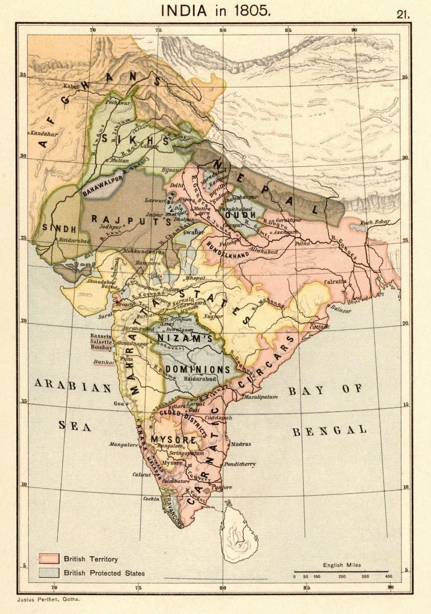 kart Nepal qədər 1816