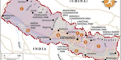 Kart Nepal ilə храмами
