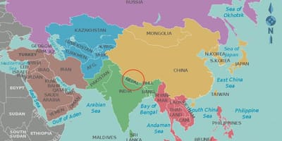 Kart Nepal və qonşu ölkələr
