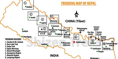 Nepal трэк xəritə