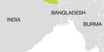 Dünyanın xəritəsi gösteren Nepal