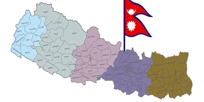 Kart Nepal bayrağı ilə