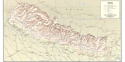 Nepal dəmir yolu marşrutu xəritədə