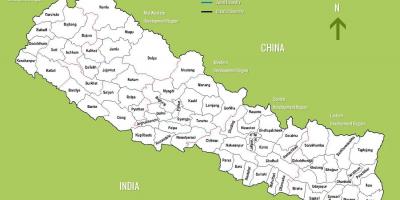 Nepal yerləri xəritəsi