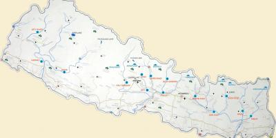 Kart Nepal göstərən çay
